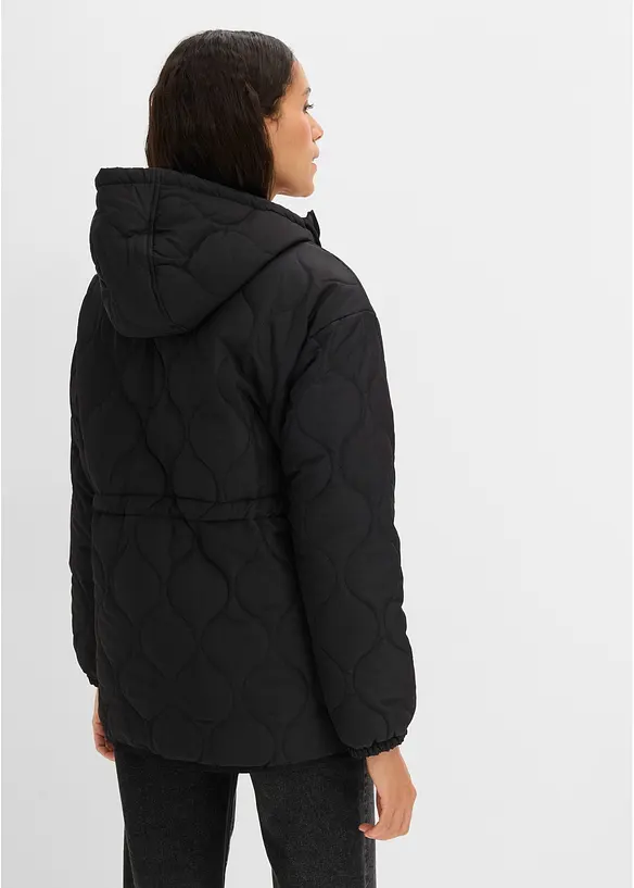 leichte Steppjacke in schwarz von hinten (im Anschnitt) - bonprix