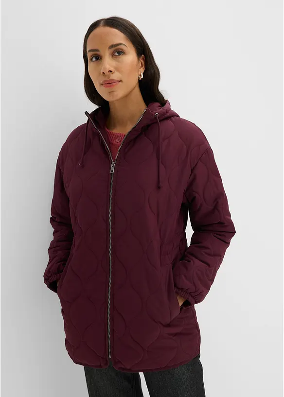 leichte Steppjacke in rot von vorne (im Anschnitt) - bonprix