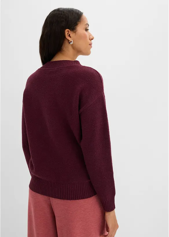 Pullover aus Baumwoll-Mix in rot von hinten (im Anschnitt) - bonprix
