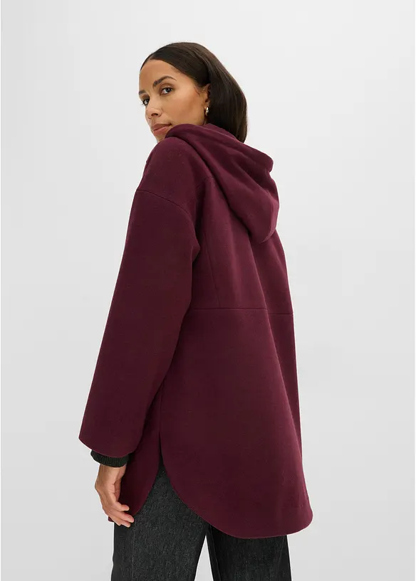 Übergangsjacke, Wollimitat in rot von hinten (im Anschnitt) - bonprix