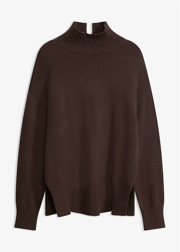 Pullover aus Viskose-Mix in braun von vorne - bonprix
