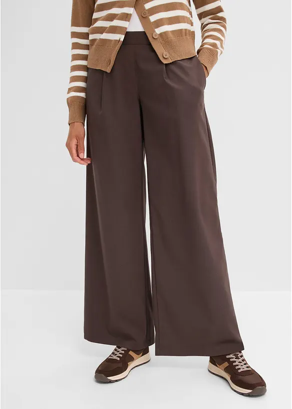 Palazzo-Hose aus Viskose-Mix in braun von vorne - bonprix Palazzo-Hose aus Viskose-Mix in braun von vorne - bonprix