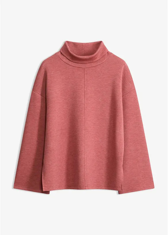 Sweatshirt aus Scuba in rot von vorne - bonprix