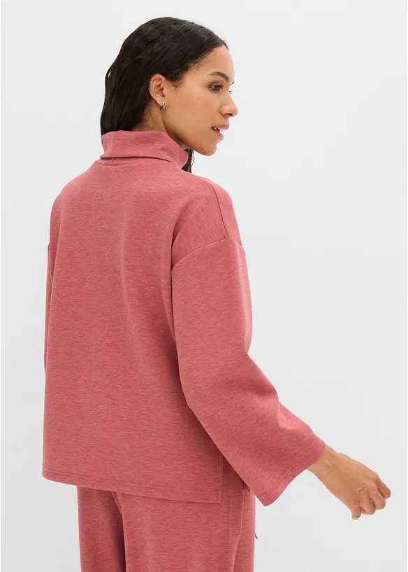 Sweatshirt aus Scuba in rot von hinten (im Anschnitt) - bonprix