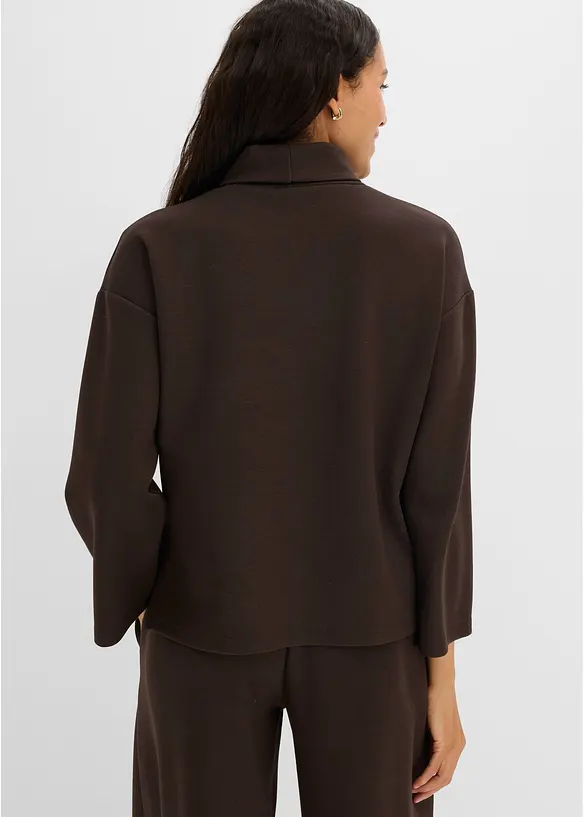 Sweatshirt aus Scuba in braun von hinten (im Anschnitt) - bonprix Sweatshirt aus Scuba in braun von hinten (im Anschnitt) - bonprix