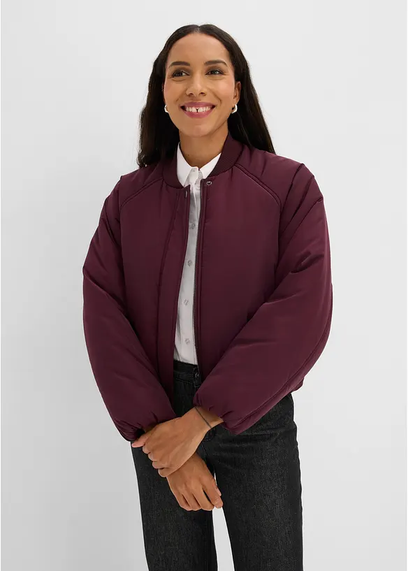 Pilotenjacke in rot von vorne (im Anschnitt) - bonprix