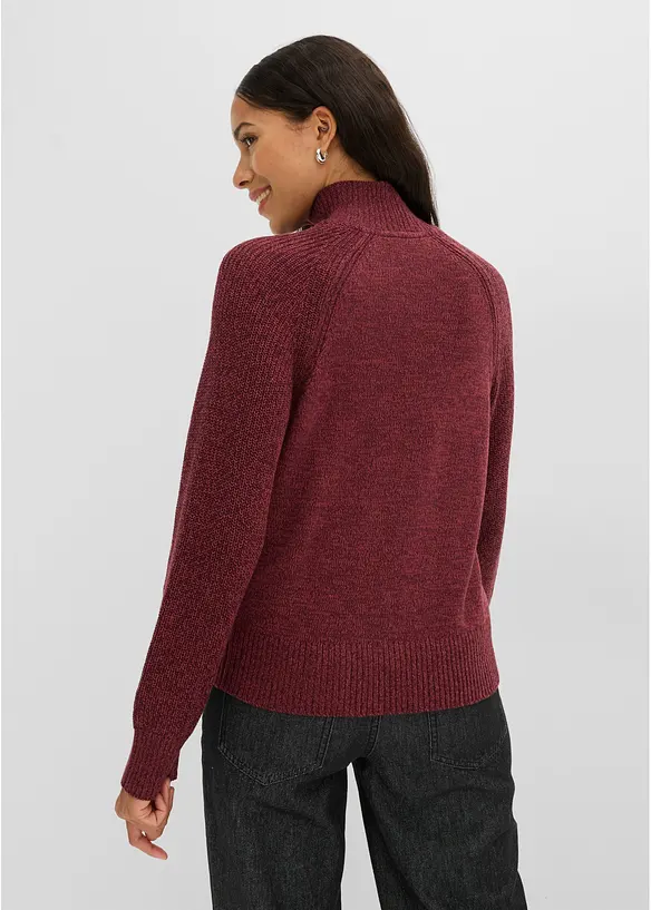 Grobstrick-Pullover in rot von hinten (im Anschnitt) - bonprix Grobstrick-Pullover in rot von hinten (im Anschnitt) - bonprix