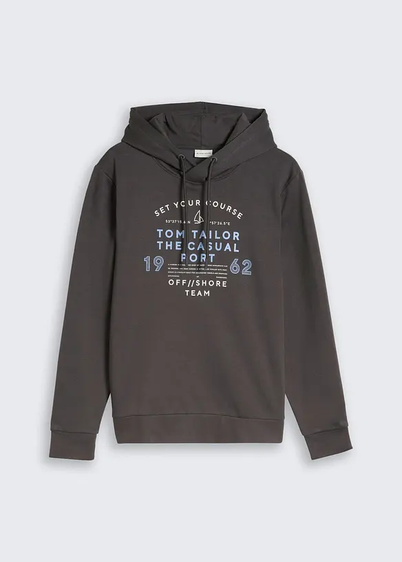 Tom Tailor Hoodie in grau von vorne - Tom Tailor