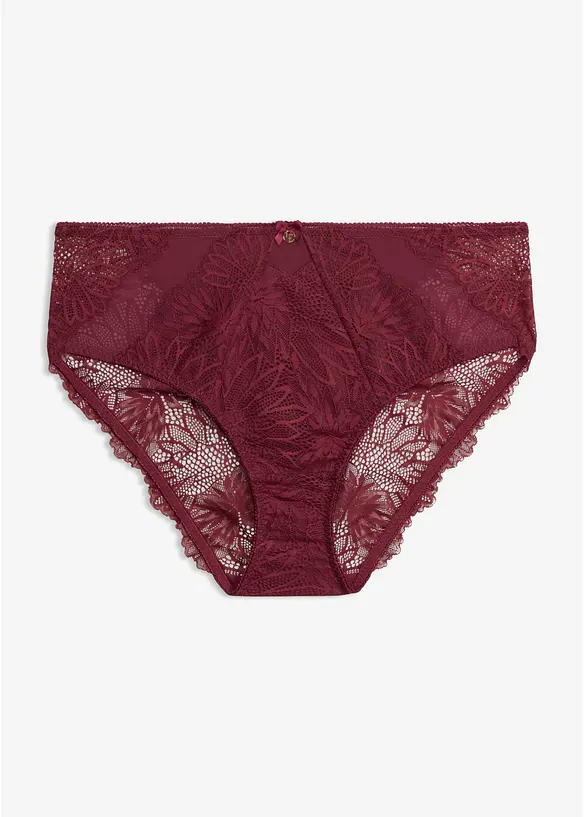 Maxislip mit zarter Spitze in lila von vorne - bonprix