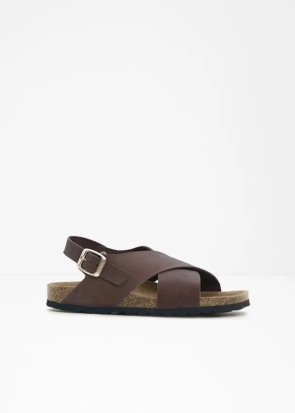 Sandalen aus Leder in braun - bonprix