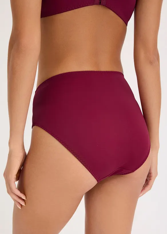 Maxislip mit edler Stickerei in rot von hinten - bonprix