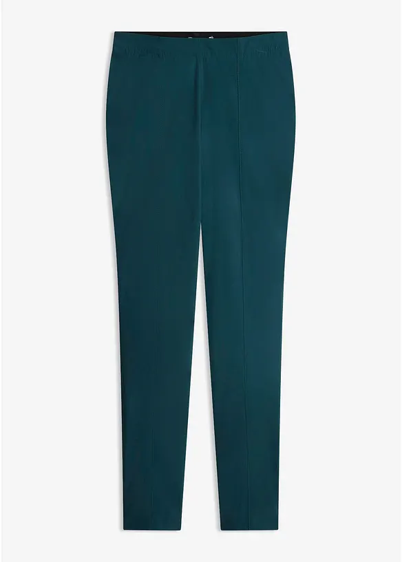 Stretch-Hose aus elastischem Bengalin in petrol von vorne - bonprix