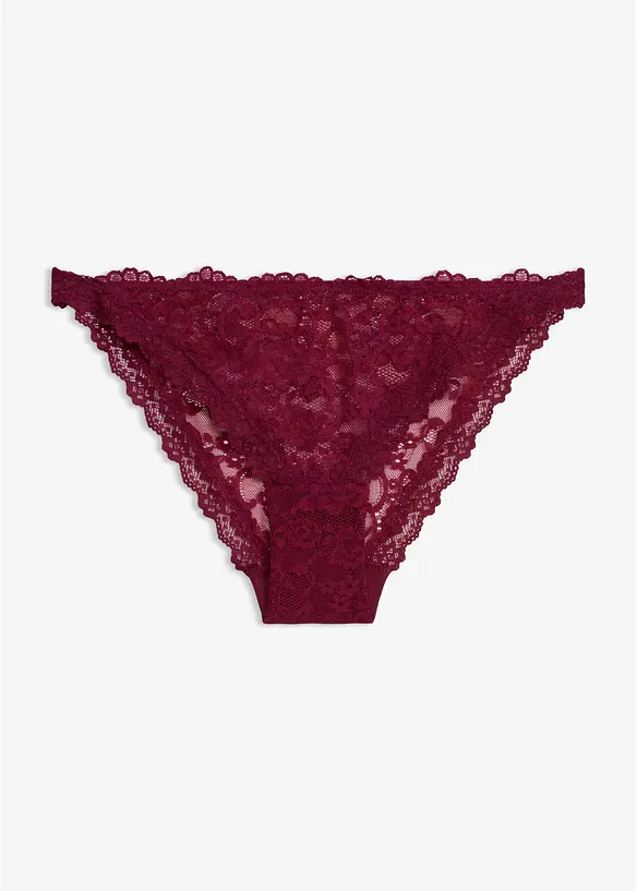 Minislip aus feiner Spitze in rot von vorne - bonprix
