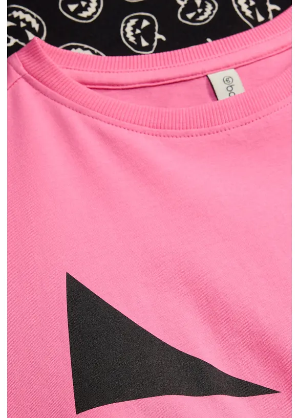 Pyjama aus reiner Bio-Baumwolle (2-tlg. Set) in pink - bonprix