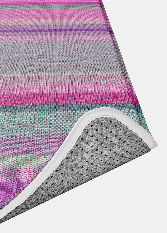 Badematte mit Memory Schaum in lila Detailaufnahme vom Material - bonprix
