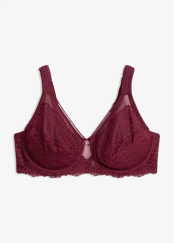 Minimizer-BH mit gepolsterten Trägern in lila von vorne - bonprix