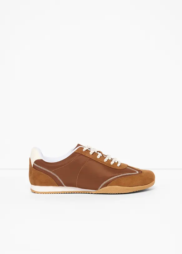 Sneaker im Retrolook in braun - bonprix