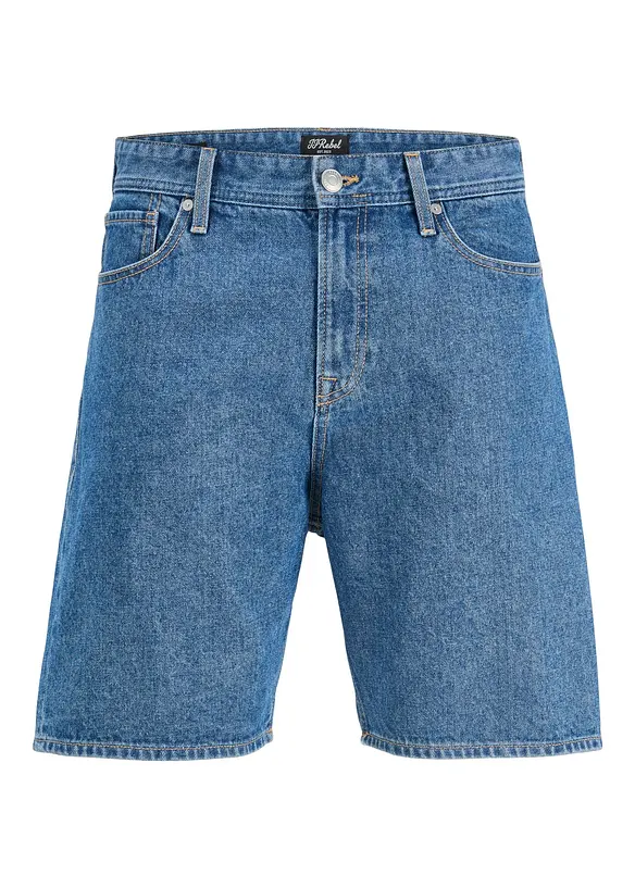 JJ REBEL Jeans-Shorts Mid Waist in blau von vorne - JJ REBEL