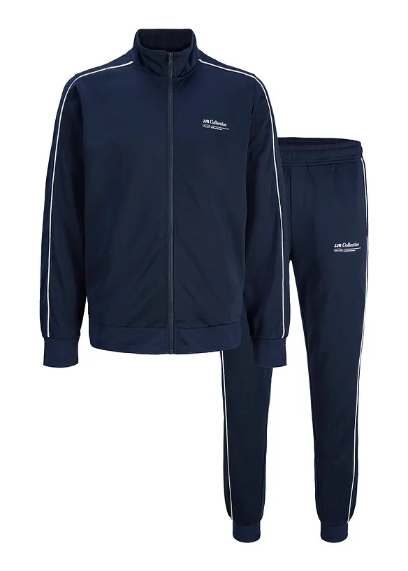 JJ REBEL Jogginganzug (2-tlg. Set) in blau von vorne - JJ REBEL