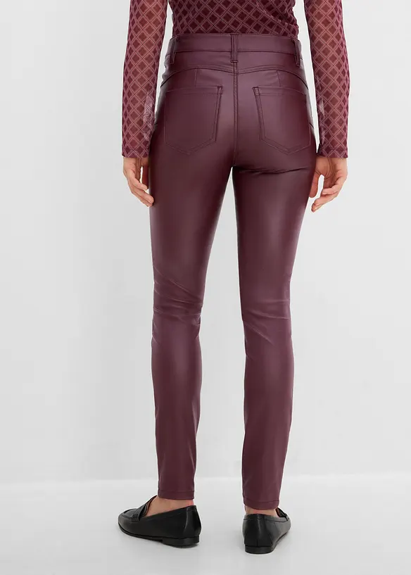 Stretch-Hose aus Viskose-Mix in rot von hinten - bonprix