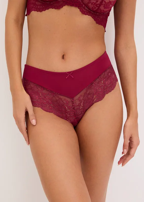 Panty (2er Pack) in rot von vorne - bonprix
