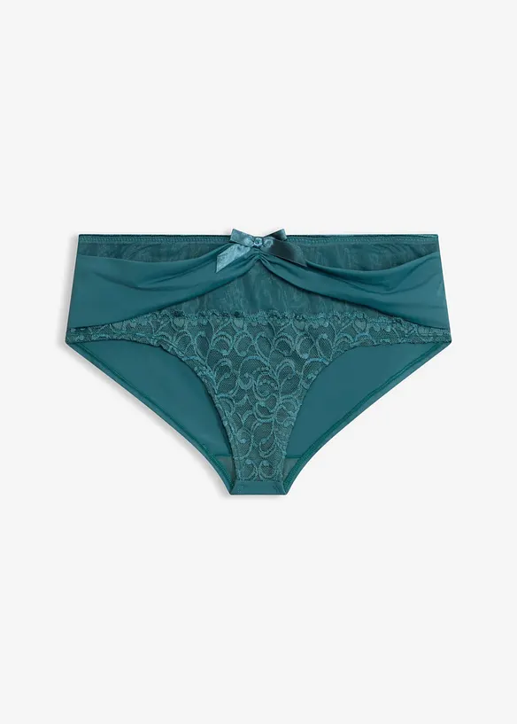Panty mit recyceltem Polyamid in petrol von vorne - bonprix