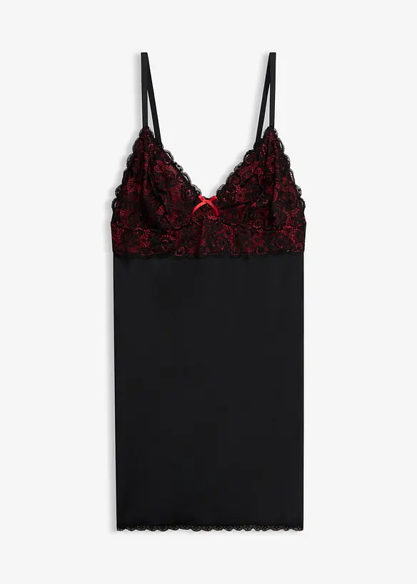Negligé in schwarz von vorne - bonprix