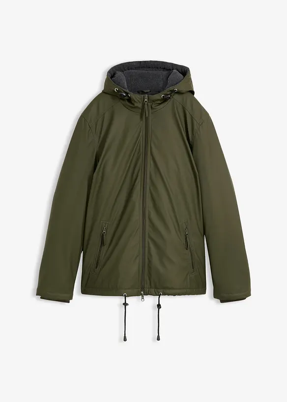 Leicht wattierte Winterjacke, wasserabweisend in grün von vorne - bonprix