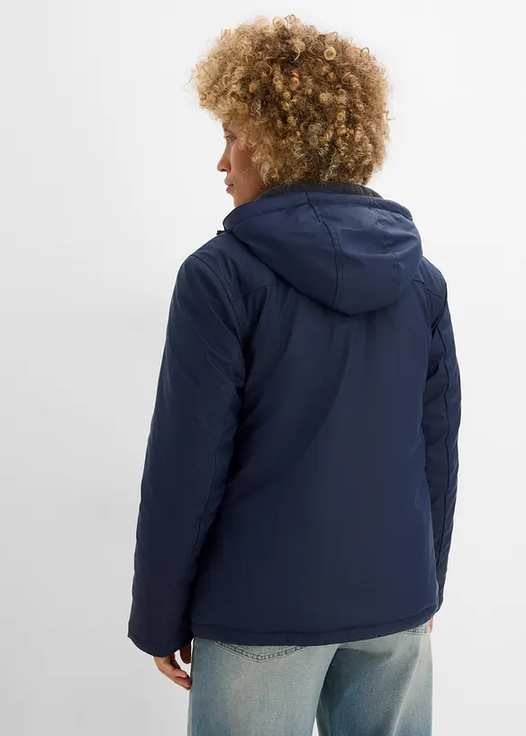 Leicht wattierte Winterjacke, wasserabweisend in blau von hinten (im Anschnitt) - bonprix