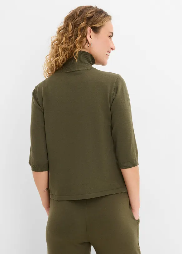 Pullover in grün von hinten (im Anschnitt) - bonprix Pullover in grün von hinten (im Anschnitt) - bonprix