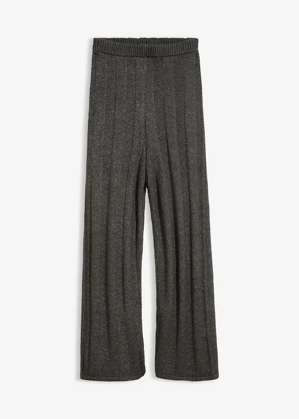 Hose aus Rippstrick in grau von vorne - bonprix Hose aus Rippstrick in grau von vorne - bonprix