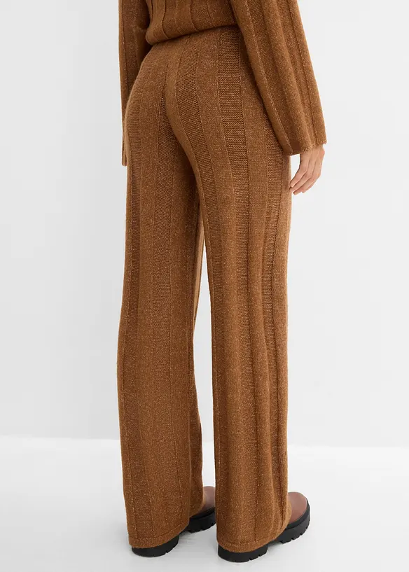 Hose aus Rippstrick in braun von hinten - bonprix Hose aus Rippstrick in braun von hinten - bonprix