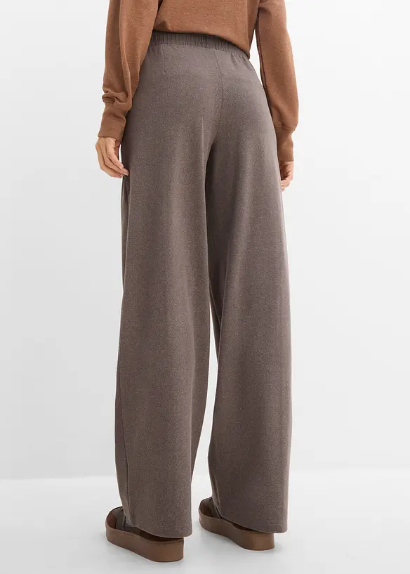 Jersey-Hose in Wolloptik in braun von hinten - bonprix Jersey-Hose in Wolloptik in braun von hinten - bonprix