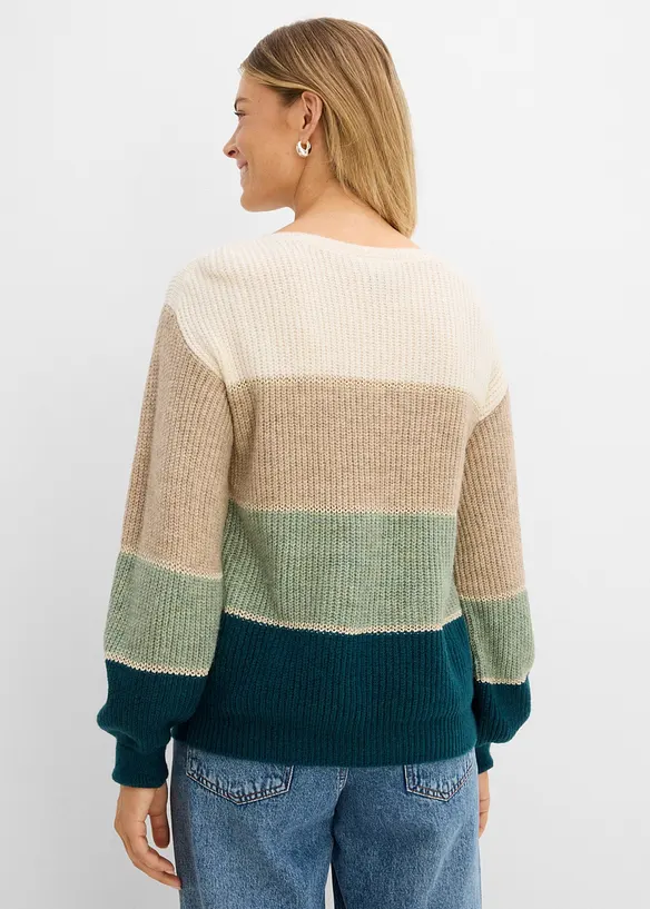 Pullover in beige von hinten (im Anschnitt) - bonprix