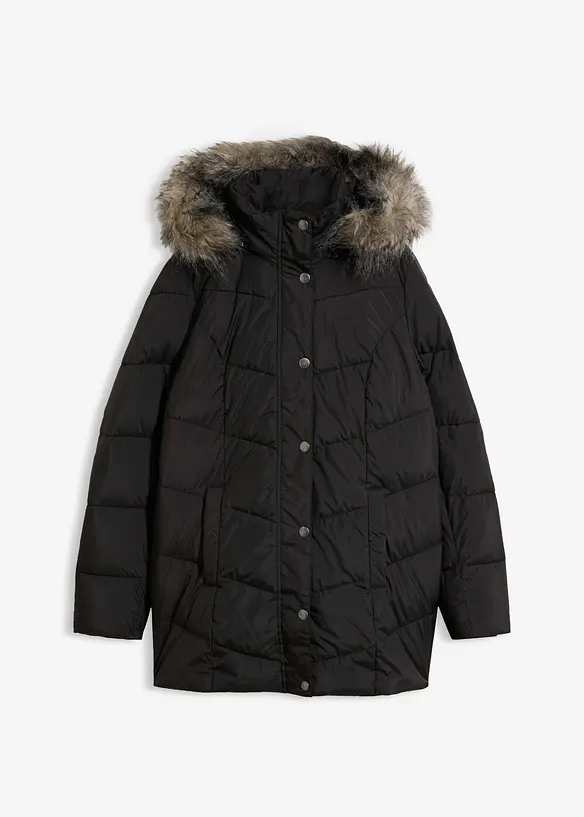 Steppjacke in schwarz von vorne - bonprix