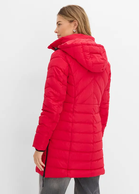 Long-Steppjacke mit Wattierung in rot von hinten (im Anschnitt) - bonprix