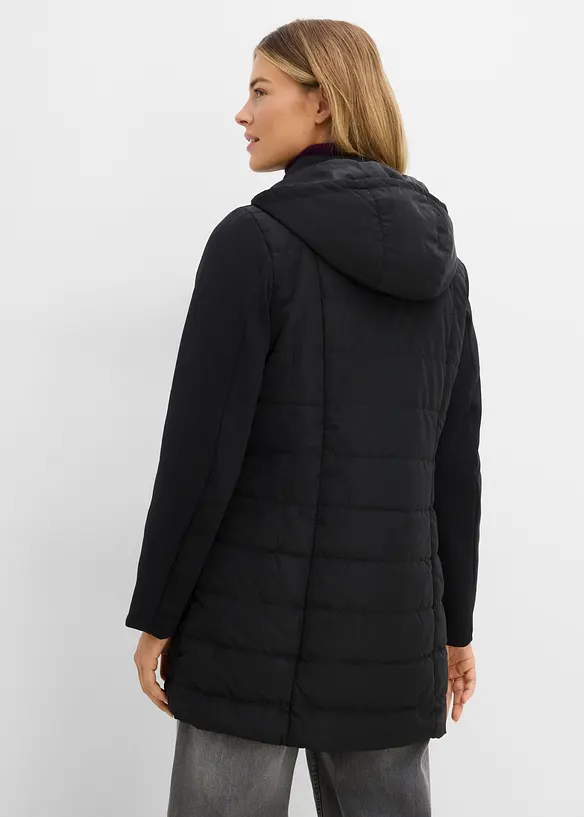 Steppjacke in schwarz von hinten (im Anschnitt) - bonprix