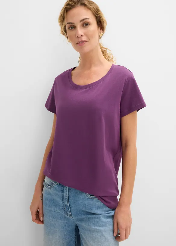 Rundhals-Shirt (5erPack) in grün von vorne (im Anschnitt) - bonprix Rundhals-Shirt (5erPack) in grün von vorne (im Anschnitt) - bonprix
