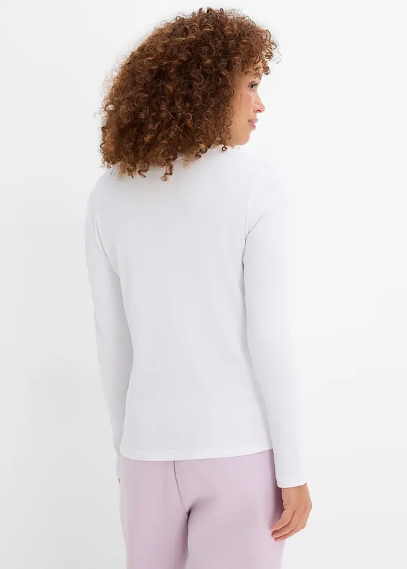 Rippshirt aus reiner Bio-Baumwolle (4er Pack) in blau von hinten (im Anschnitt) - bonprix Rippshirt aus reiner Bio-Baumwolle (4er Pack) in blau von hinten (im Anschnitt) - bonprix