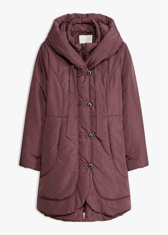 Kurzmantel in Loose Fit in lila von vorne - bonprix