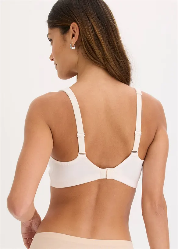 BH ohne Bügel mit Bio-Baumwolle (2er Pack) in rosa von hinten (im Anschnitt) - bonprix