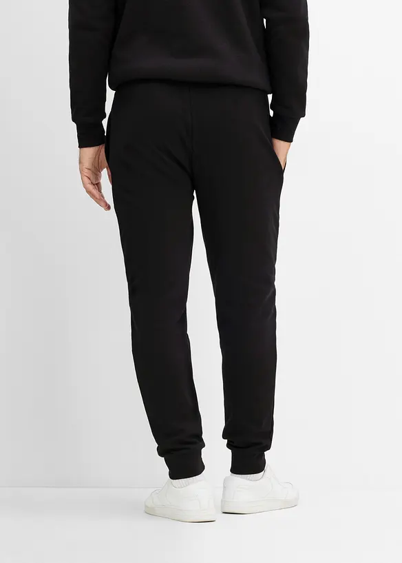Jogginghose (2er Pack) in schwarz von hinten - bonprix