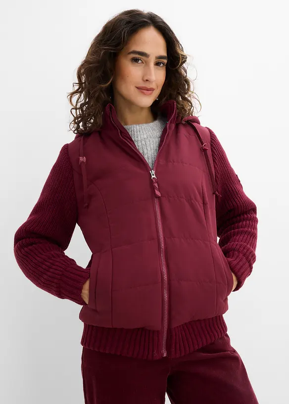 Übergangsjacke in rot von vorne (im Anschnitt) - bonprix