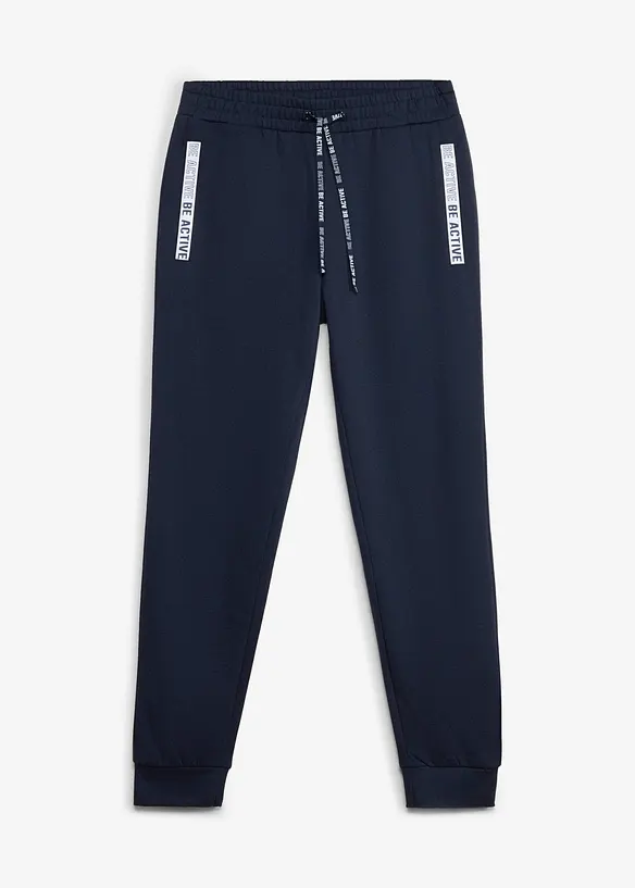 Jogginghose in Regular Fit in blau von vorne - bonprix