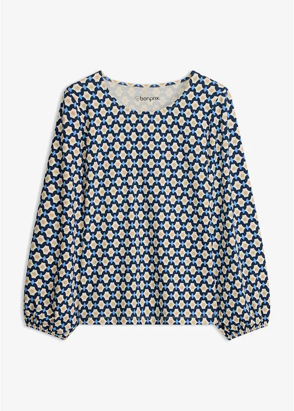Langarmshirt in blau von vorne - bonprix Langarmshirt in blau von vorne - bonprix