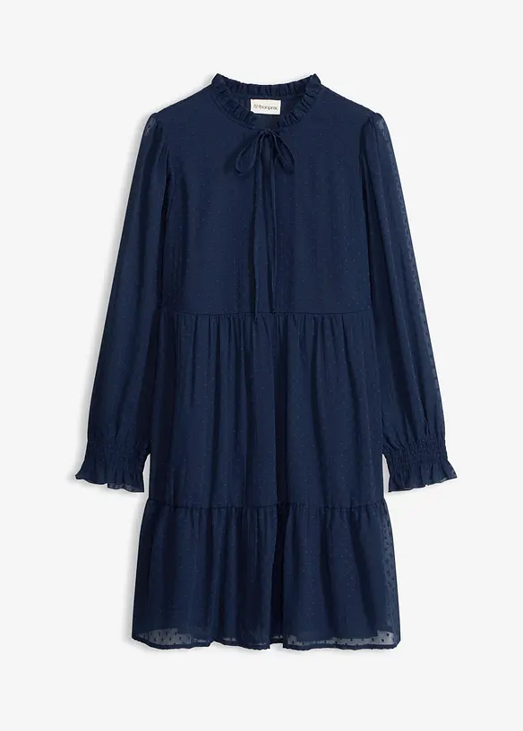 Minikleid in blau von vorne - bonprix
