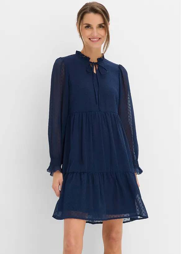 Minikleid in blau von vorne (Totalaufnahme) - bonprix