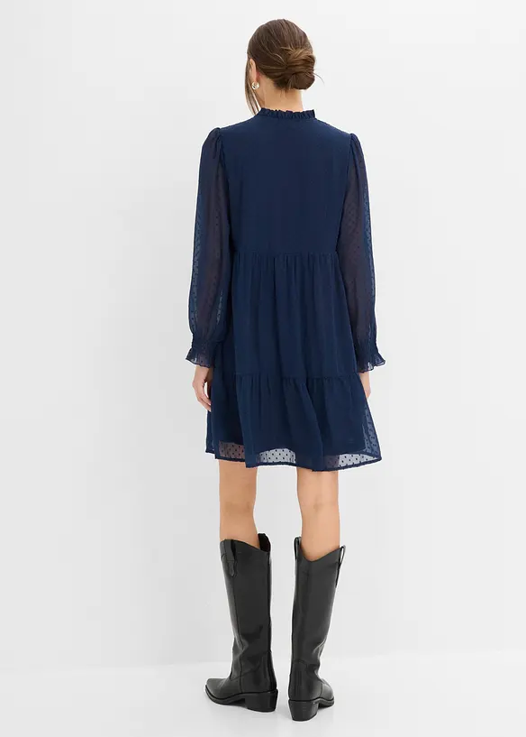 Minikleid in blau von hinten (Totalaufnahme) - bonprix