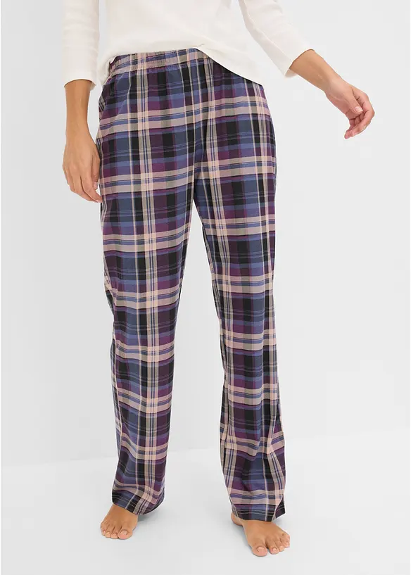 Pyjamahose aus reiner Baumwolle (3er Pack) in schwarz von vorne - bonprix Pyjamahose aus reiner Baumwolle (3er Pack) in schwarz von vorne - bonprix