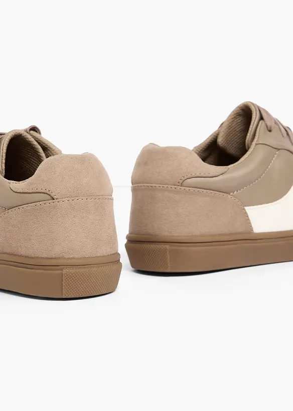 Sneaker im Retrolook in braun - bonprix